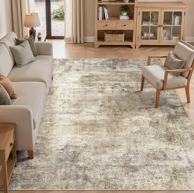 NEW: 8x10 Area Rugs Living Room: Washable Abstract Rug, View more