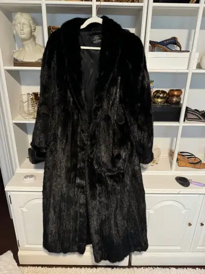 Vintage black MINK FUR coat!, View more
