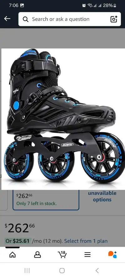 I am selling a new pair of MAXON Black and Blue Roller Blades, size Men 10-11/Women 11-12 (29.5 cm)...