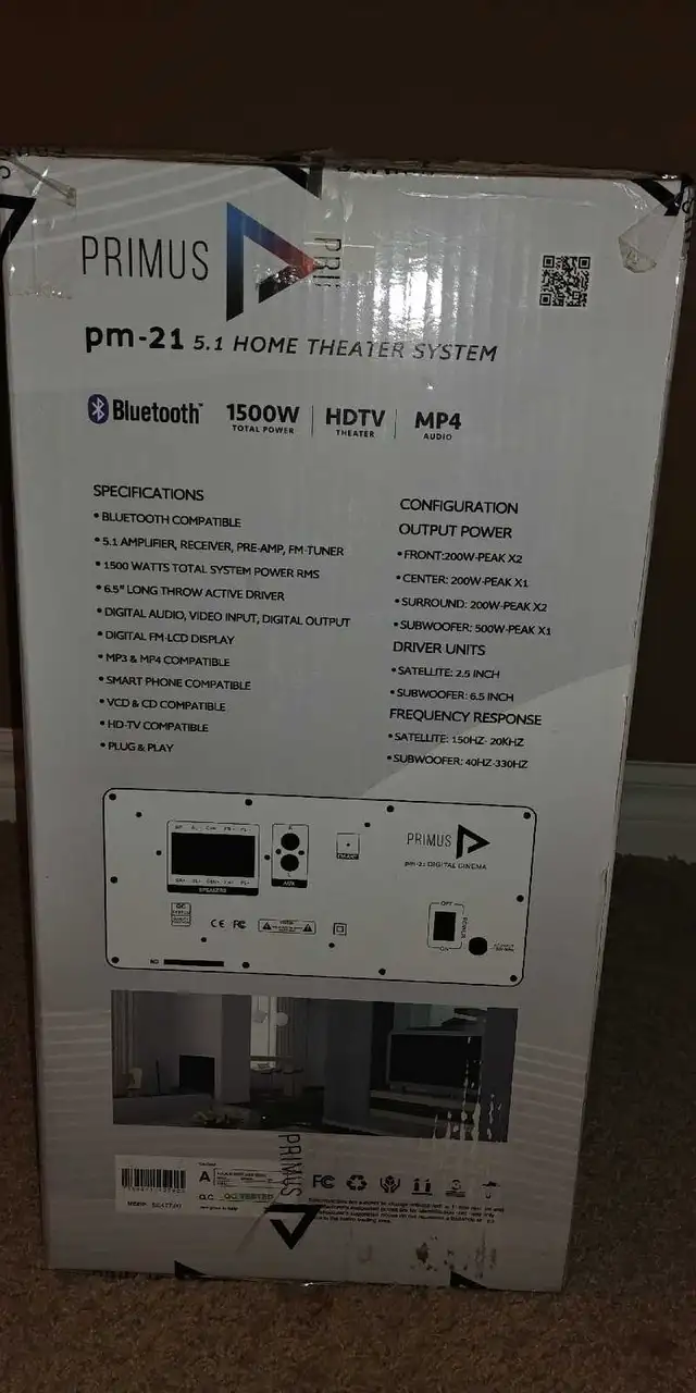 HOME THEATRE SYSTEM - Primus 5.1  - NEW in Stereo Systems & Home Theatre in Calgary - Image 5