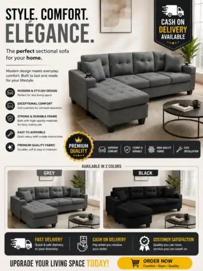 Canapé Sectionnel Moderne – Confort & Élégance, View more