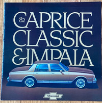 1982 CAPRICE CLASSIC & IMPALA AUTO BROCHURE FOR SALE