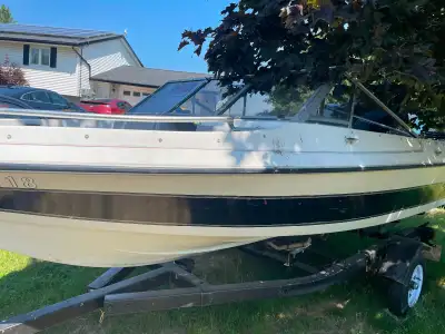 16 foot boat, motor and trailer. 75 horsepower mercury tracker motor lacks under load.