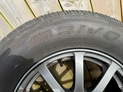 4-tires and rims 235/70r16 off 2009 Hyundai Santa Fe. 300.00 obo.