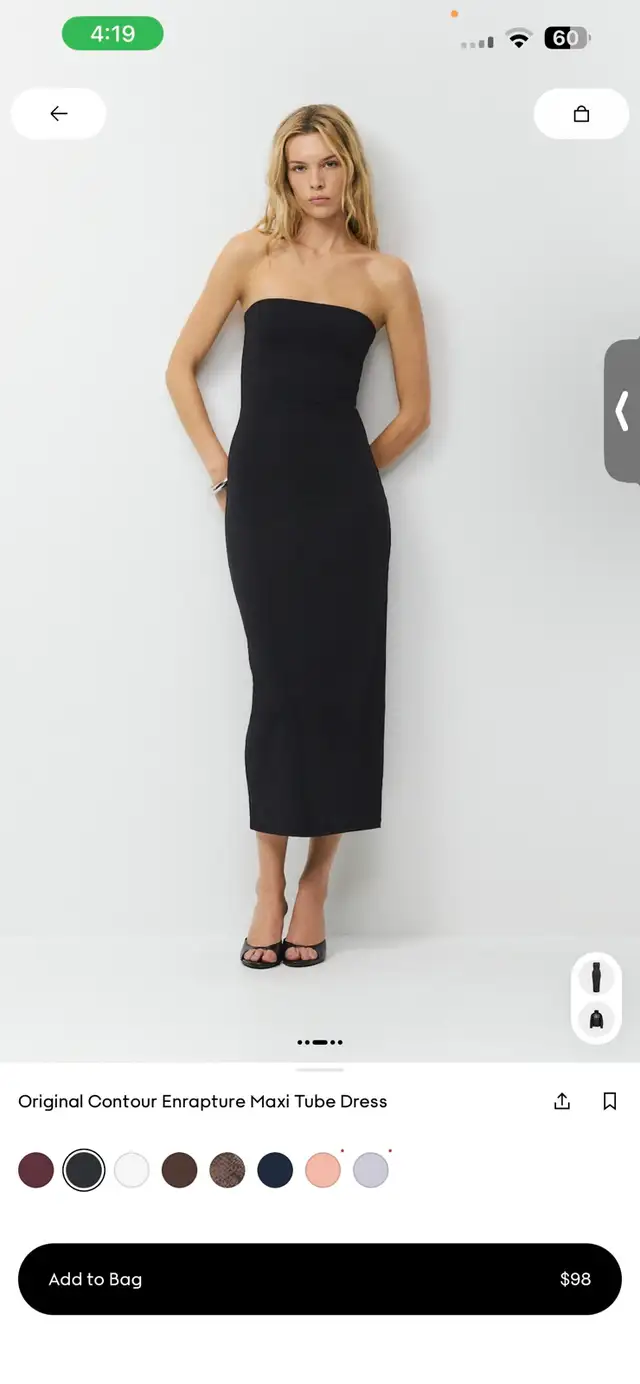aritzia contour long tube dress 