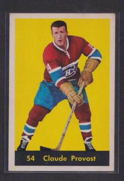 1960-61 Claude Provost #54 Montreal Canadiens Vintage, View more