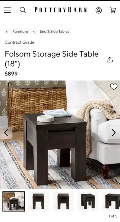 pottery barn side tables x2, View more