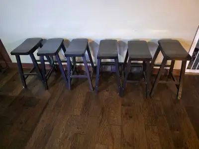 6 counter height bar stools $40 for all, View more