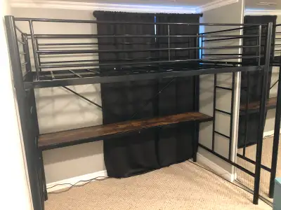 Loft bed with built in desk, View more