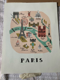 Colourful Paris print