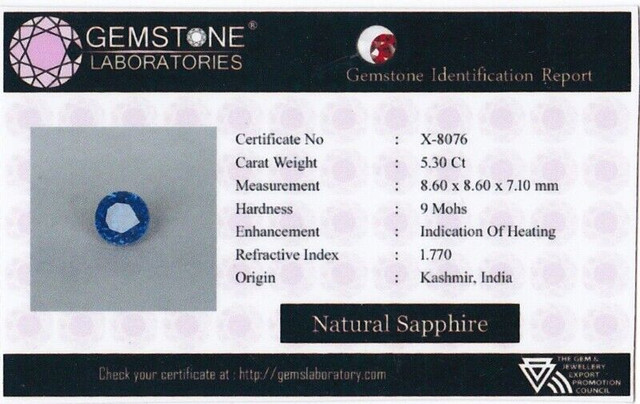 Fabulous Natural Royal Blue Sapphire Gemstone. Round Cut 5.30 Ct in Jewellery & Watches in Gatineau - Image 4