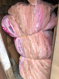 Free pink insulation.good for two rooms 