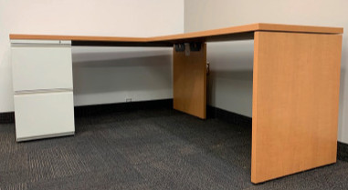 Herman Miller L-Shaped Desk with Pedestal Storage in Desks in City of Halifax