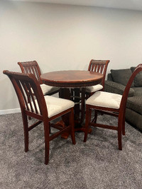 Bar Height Table & 4  Chairs