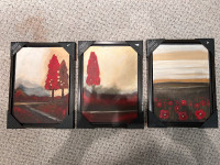 Paintings - Wall Art - Set of 3 12”x16