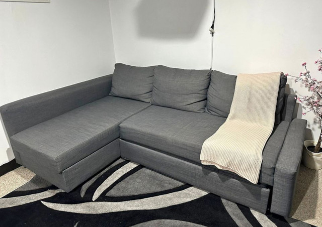 IKEA sofa bed with storage  free delivery  in Couches & Futons in City of Toronto - Image 4
