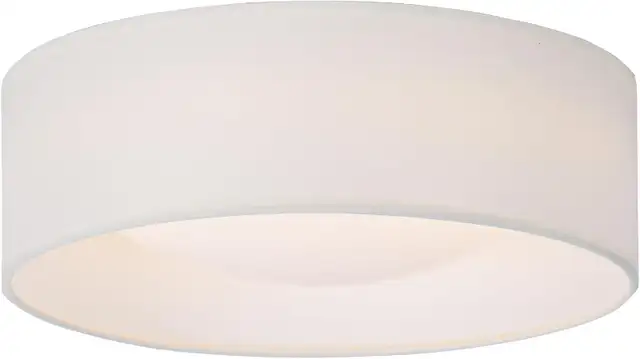 NEW 13" White Fabric Flush Mount Ceiling Light, 24W 3000K LED in Indoor Lighting & Fans in Markham / York Region - Image 2
