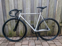 Fuji Track ArcV Single Speed Bike Brushed Aluminum Size 54