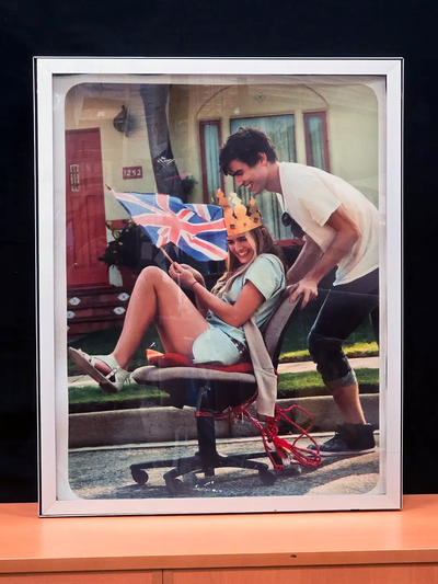 Large backlit movie poster box/frame. Very light - made of Aluminum. No bulbs. Dimensions: 38.5" x 3...