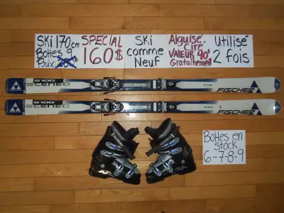 Ensembles kit ski alpin twin tip et titanium 165 170 176 180 cm, View more