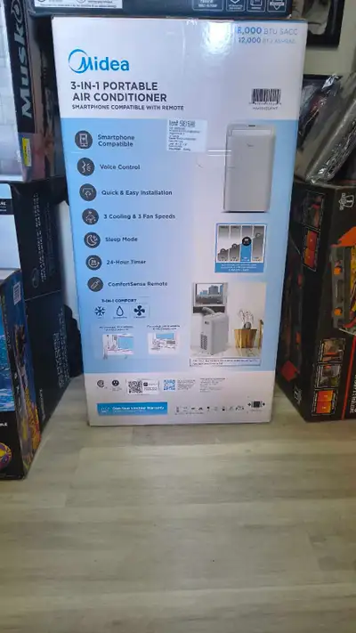 Midea 3 in 1 portable air conditioner, View more