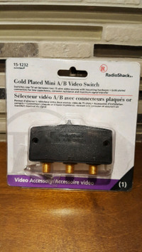 Radio Shack A-B Cable Video Switch Gold Plated