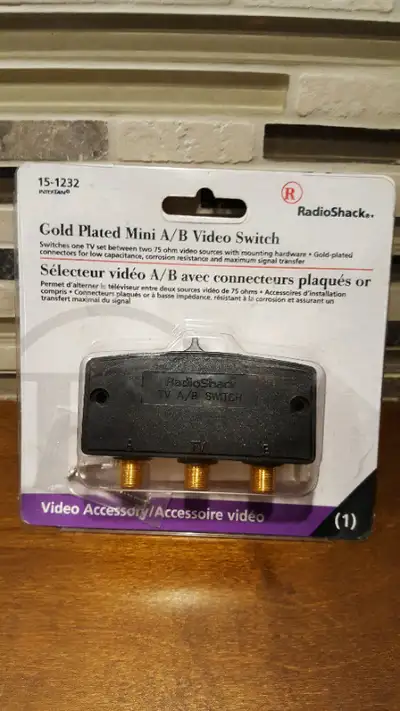Radio Shack A-B Cable Video Switch Gold Plated, View more