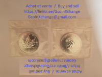 RCM Canada 5 CAD 1995 1998 1999 Silver Canadian Maple Leaf Coins