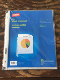 Package of Clear Sheet Protectors