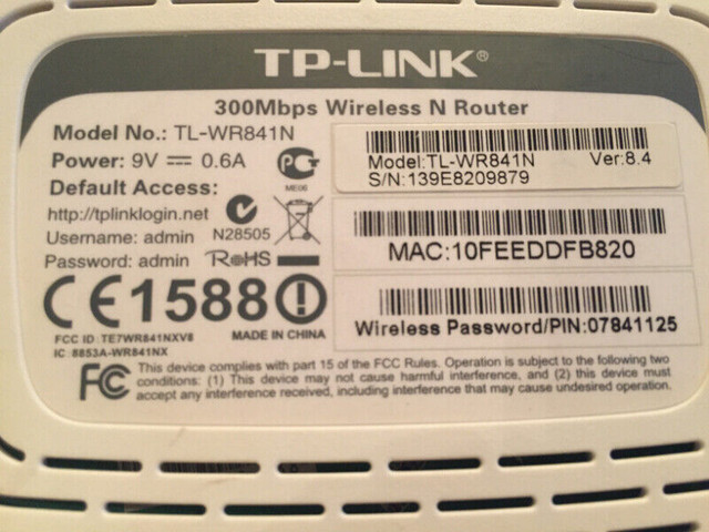 Router TPLINK  Wireless N router in Networking in City of Montréal - Image 2