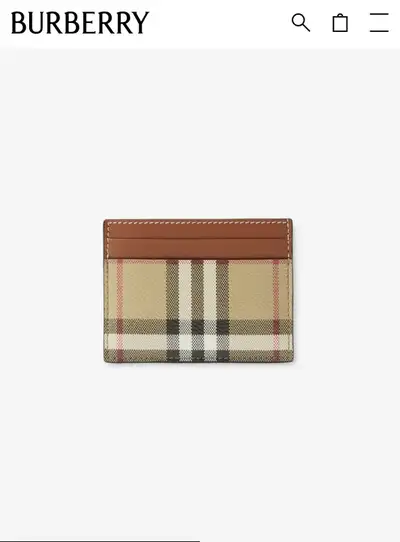 Burberry Checkered  Card Holder - Brand New, View more