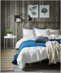 Ikea Pudervuva Duvet Cover and Pillowcases Size: Twin
