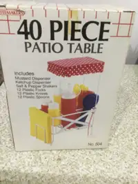 Itemakers 40 piece patio table