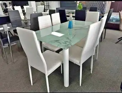 Rectangular Glass Dining Table, View more