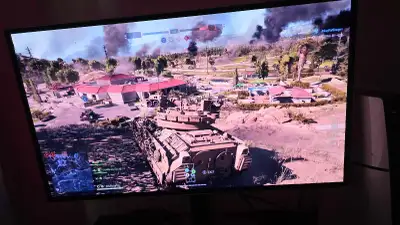 Razor thin monitor, top of the line specs. Too good for my base PS5.