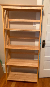 Solid Wood Mission Bookshelf (3 tall, will sell separately)