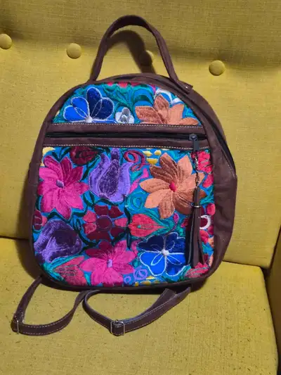 Womens Embroidered Backpack, View more