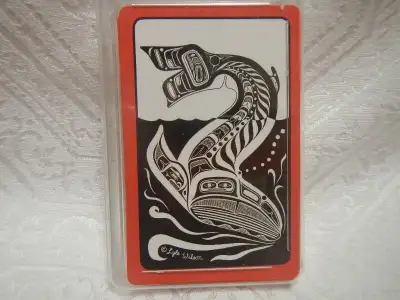 Vintage deck of playing cards featuring by Lyle Wilson painting, View more