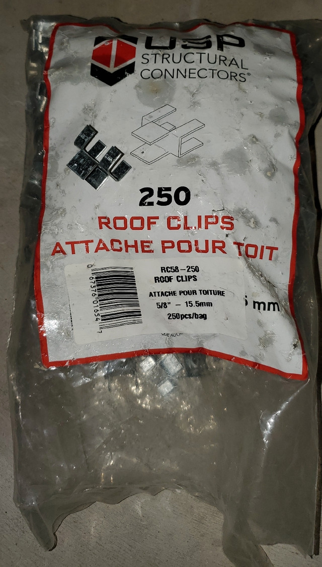Plywood roofing clips 5/8" / attache de toît 5/8" (+/- 210) in Roofing in Gatineau - Image 2