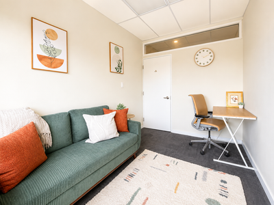 Warm, modern, professionally designed office space available starting June 1st for independent pract...