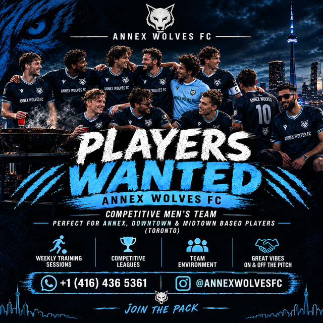 Men's Soccer Players Wanted — Toronto/GTA | Annex Wolves FC 2027