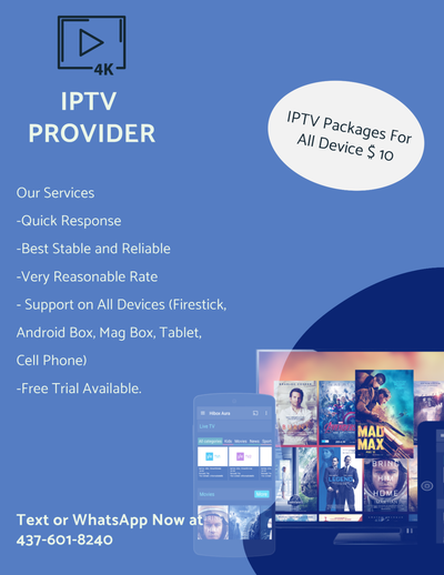 TV channeIs for AII #Free TriaI Text/WhatsApp - 437-601-8240, View more