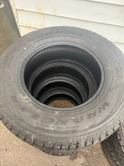 Set of 4 Goodyear wrangler Adventure. 245/75R17 DOT 2021. Tread depth 9mm. Can meet in Peterborough...