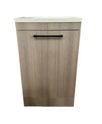 19.5" WIDTH - MODERN WOOD COLOR VANITY WITH INTEGRATED SINK