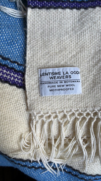 Handmade wool  blanket from Botswana 