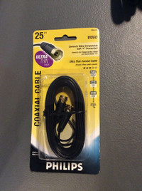 Philips Coaxial Cable Ultra thin 25 foot
