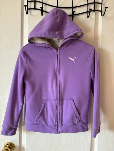 Puma Girls Warm Fleece Jacket with Hoodie ( fits 9-10 yrs) , View more