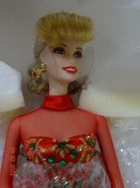 Barbie porcelain doll, Holiday Gift, 1998,  nrfb, wrapped