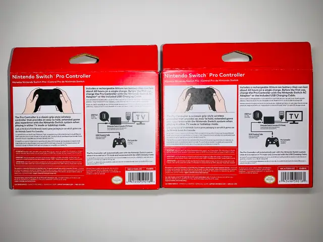 2X NITENDO SWITCH-PRO CONTROLLER (EMPTY BOXES) (C011) in Nintendo Switch in City of Montréal - Image 5
