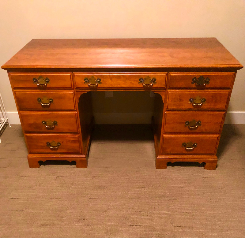 Vintage Ethan Allen Solid Maple Manor Desk Desks Calgary Kijiji